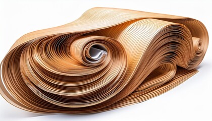 Abstract Artistic Illustration Of Swirling Pallet Wrap Patterns Isolated Against A White Background Featuring Elegant Curves And Dynamic Flowing Lines