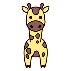 Cute giraffe flat