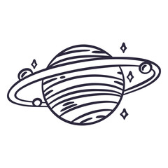 Planet Saturn stroke © Vexels