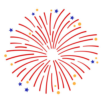 Simple red firework stroke