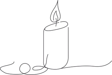 candles on a white background