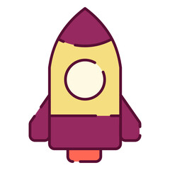 Toys color stroke rocket