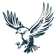 American eagle hand drawn element