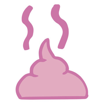 Cute pink poop color stroke