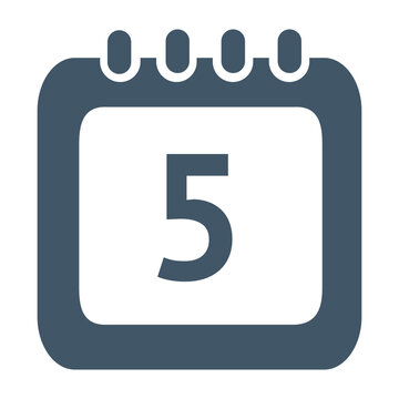 5th day calendar icon
