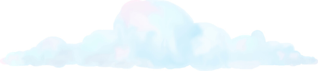 Watercolor clouds with elegant accents on a light background