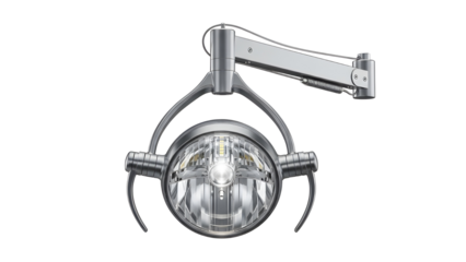 Modern Medical Dental Examination Light Isolated on White Background