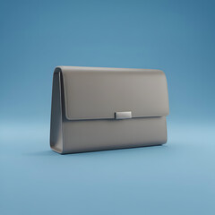 Professional Business Briefcase on Blue Background - Corporate Work & Finance Accessory