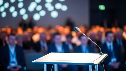 Auditorium speech presentation