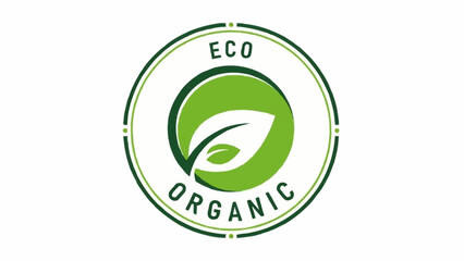 Eco Organic Green Leaf Logo Design.