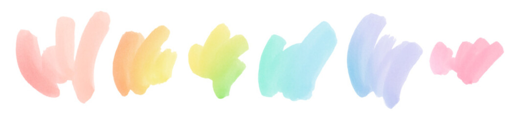 やわらか水彩タッチなベクターのフレームセット