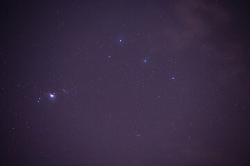 Fototapeta premium Orion galaxy, on the starry sky. 