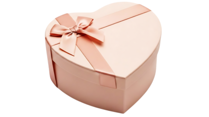 Heart-shaped gift box with bow