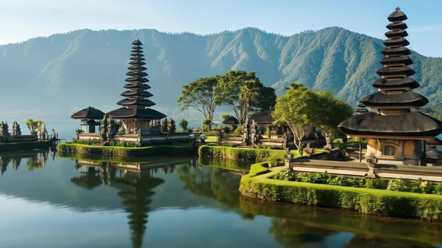 Pura Ulun Danu Bratan Temple - A Serene Lakeside Sanctuary in Bali.