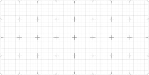 Black crosses and lines grid texture on white background. FUI science grid backdrop. Math or technological notebook blank sheet.