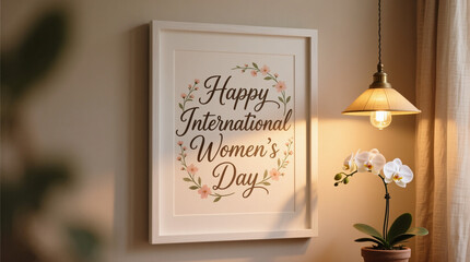 Happy International Women&rsquo;s Day Elegant Script Typography