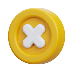 Fototapeta premium check wrong 3d icon