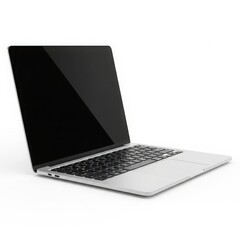 Modern laptop with black keyboard