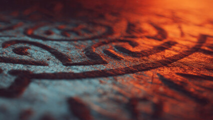 Naklejka premium Abstract Carved Surface