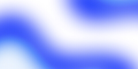 Blue gradient wave blurred textured with halftone dots