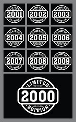 Limited edition 2000 t shirt design