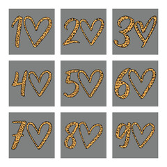 Leopard Birthday Number t shirt design