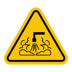 Warning Hot Stream Symbol Sign, Vector Illustration, Isolate On White Background