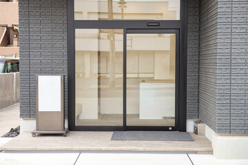 Shop Boutique Store Front with Big Window and Place for Name