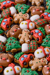 Obraz premium Gingerbread, Christmas cookies, and ornamental holiday baked goods. Christmas gingerbread