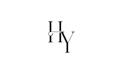 HY initial letters logo or HY monogram logo