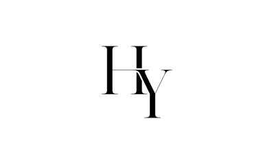 HY initial letters logo or HY monogram logo