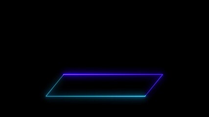 Neon glowing Modern lower third animation bar with name title placeholder and transparent background for streaming use, Animated Lower Third with Multi Directional Motion. Lower third bar with clean