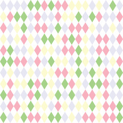 Soft Pastel Harlequin Diamond Pattern Easter Background