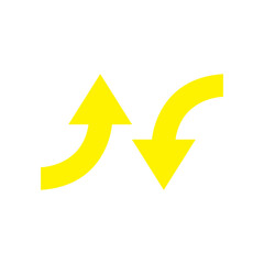 Up Down Curved Arrow Icon &ndash; Growth and Decline Direction Symbol
