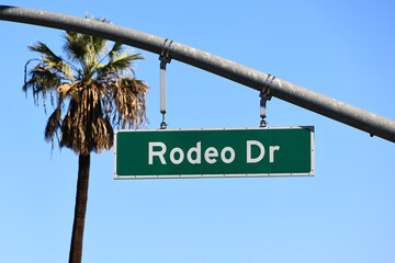 Fototapeta premium Beverly Hills, California: Rodeo Dr street sign