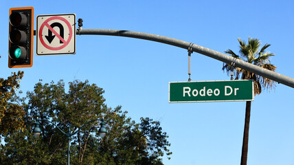 Fototapeta premium Beverly Hills, California: Rodeo Dr street sign