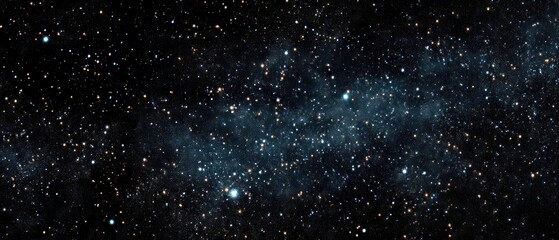 Cosmic panorama with countless stars against a deep black sky background