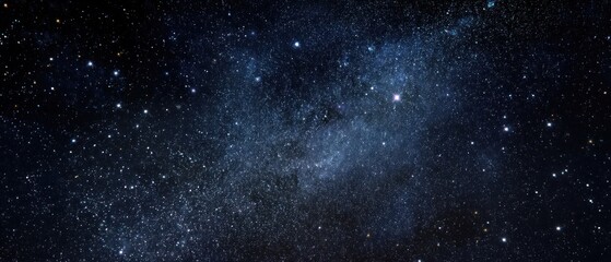 Cosmic panorama depicting a starry night sky with nebula and galaxies