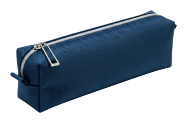 Stylish blue pencil case office desk product isolated on transparent background