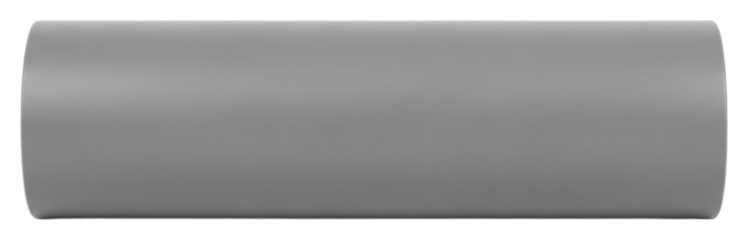 Rolling gray cylinder product minimalistic isolated on transparent background