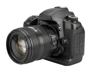 Equipment showcase camera professional isolated on transparent background