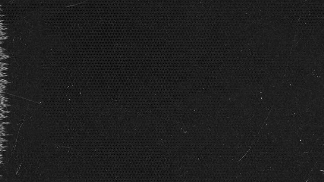 Black and white old television static with damage and grid pattern