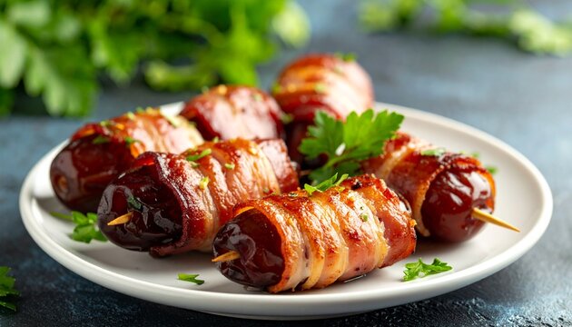 Datteln im Speckmantel