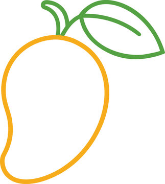 Mango outline vector icon