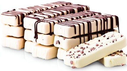 Chocolate and vanilla ice pop or frozen popsicle