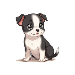 Cute Boston Terrier Clipart 04