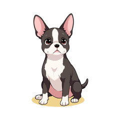 Cute Boston Terrier Clipart 06