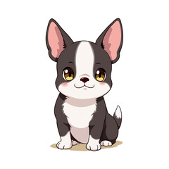 Cute Boston Terrier Clipart 01