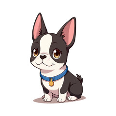 Cute Boston Terrier Clipart 09