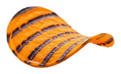 Striking orange leaf texture nature isolated on transparent background